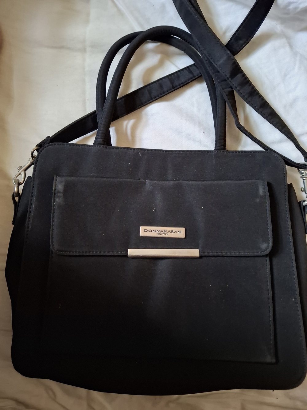 Donna Karan New York Black Satchel Shoulder Crossbody Bag